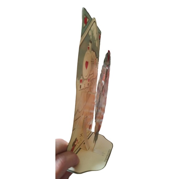 Vintage valentines greeting card Merrimack pop up 3d Victorian Train - Picture 4 of 6